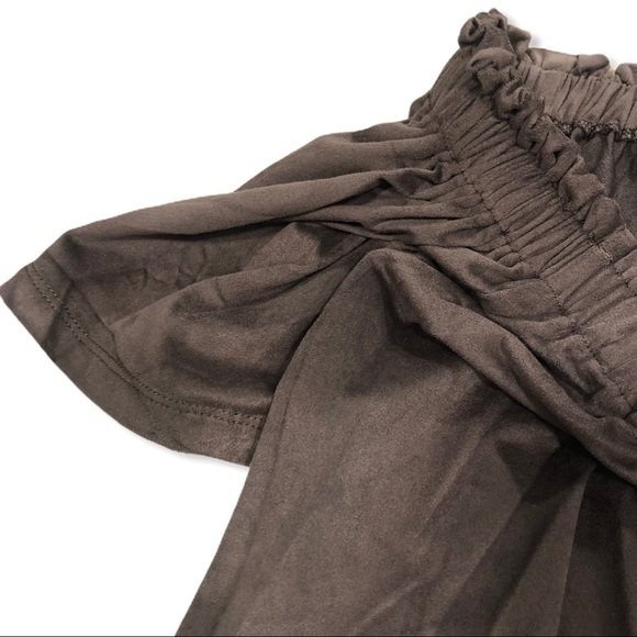Bishop +Young Brown Suede Off The Shoulder… - Picture 7 of 7